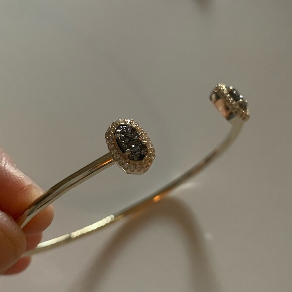 NWOT KENDRA SCOTT Calla Drusy Cuff Bracelet silver - Picture 6 of 10